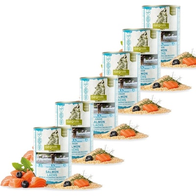 Isegrim Dog Junior Salmon with Millet Blueberries & Wild Herbs 6 x 800 g