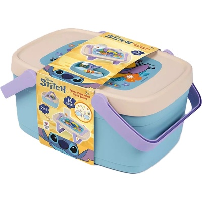 Smoby Игрален комплект 2 в 1 Smoby - Кошница за пикник Stitch, с 16 аксесоара (7600312516)
