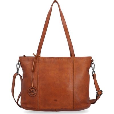 Noelia Bolger kožená kabelka cez rameno s crossbody popruhom koňaková