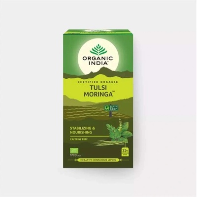 Organic India Tulsi Moringa Bazalka posvátná s Moringou BIO 25 sáčků