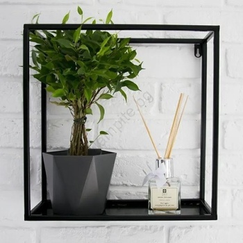 Image 1 of HowHomely Етажерка 35x35 см черен (DD0084)