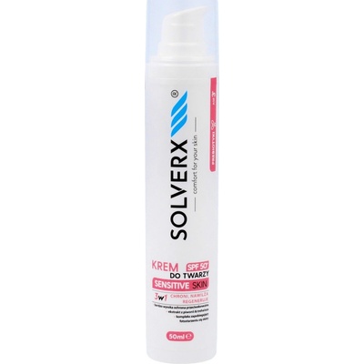 Solverx Sensitive pleťový krém na citlivú pleť SPF 50+ 50 ml