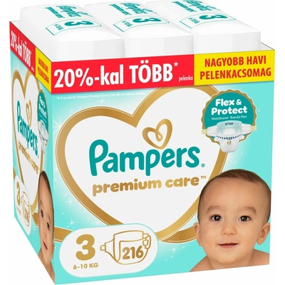 Pampers Premium Care 3 216 ks