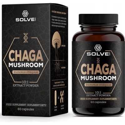 Solve Labs Chaga Mushroom Inonotus Obliquus 60 kapsúl