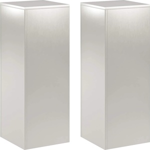 vidaXL Стойка за растения 2 pcs Сребристо 30 x 30 x 80 cm Стомана (8012497)