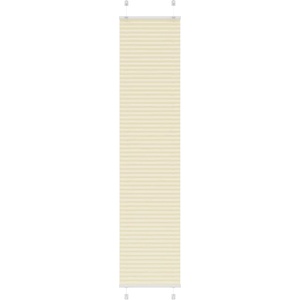 vidaXL Плисирана щора, кремава, 50x200 см, ширина на плата 49, 4 см, полиестер (4015303)