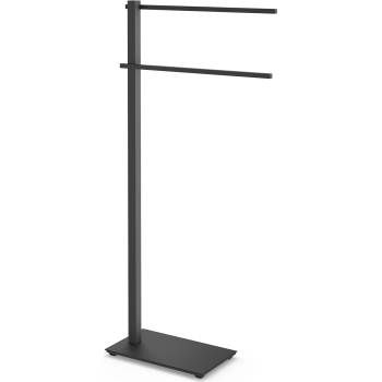 ZACK Стойка за кърпи Carvo прахово боядисана стомана черна (40513)