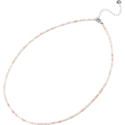 Agato Dámský minerální náhrdelník s růžovým opálem POL-N10/47L – Zboží Dáma