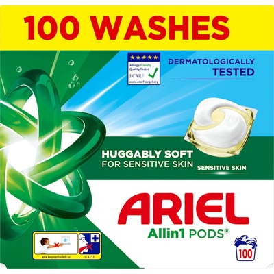 Ariel All in1 Pods prací kapsle Sensitive Skin 100 PD