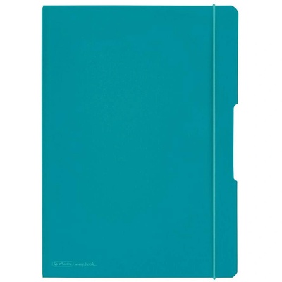 Herlitz My. book flex A4 тетрадка с 40 карирани + 40 редирани страници Color Blocking карибски тюркоаз (50015986) (50015986)