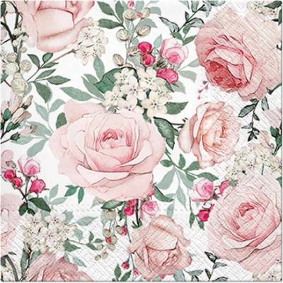 PAW servítky L Gorgeous Roses 33x33cm