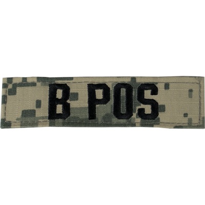 MILITARY RANGE Nášivka krevní skupina B POS VELCRO ACU DIGITAL