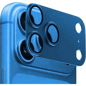 Sunix Предпазни стъклени лещи с цяла метална плочка за камерата на iPhone 18 Pro - Sunix Camera Lens Module Protector (blue) (CMR1806)