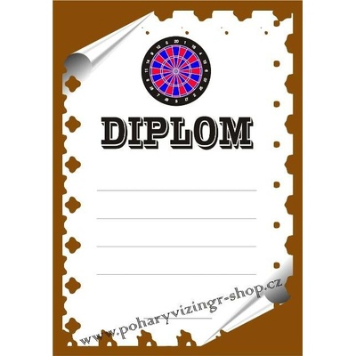 VIZINGR Šipky diplom A4 č.10 Šipky č.10 BEZ TEXTU