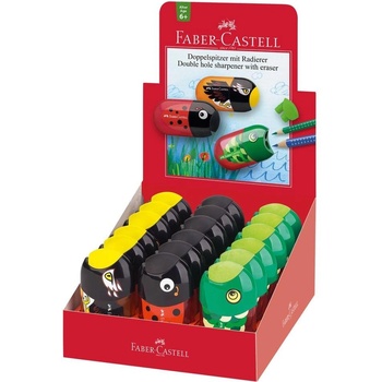 Faber-Castell Острилка, двойна, с гума, риба/калинка/орел, 1 (1015200059)