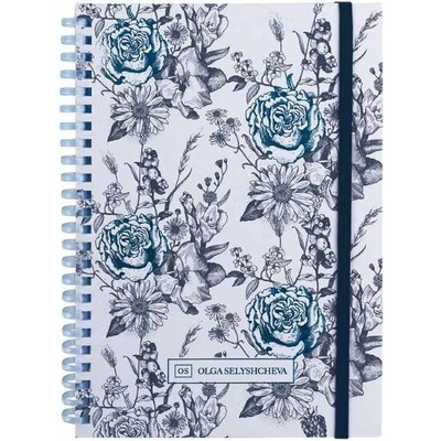 Тетрадка Axent OS Blue garden A5 80 л. сп. тв. к (A5 80)