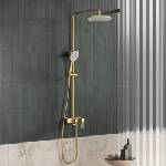 FDesign Душ колона с монокомандна батерия FDesign Zaffiro, четкано злато (FD1-ZFR-7USET1-57)