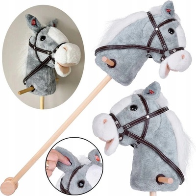 Hobby Horse Interaktivní koník Mustang na tyči se zvuky Šedá – Zboží Dáma