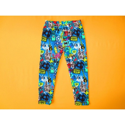 Arex ČR Chlapecké dlouhé legíny potisk 1 tyrkysová