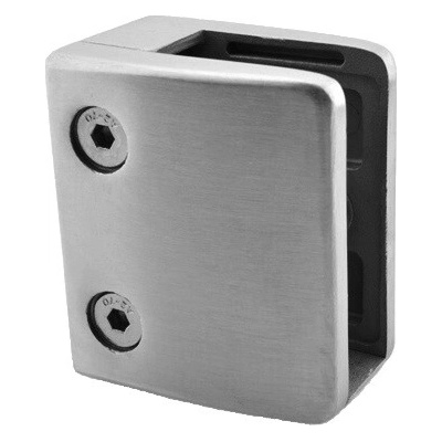 Svorka plochá na 40 x 40 mm, sklo 14 - 17,52 mm, AISI 304