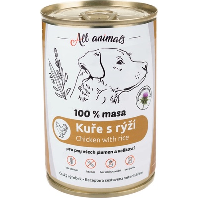All Animals Dog kuřecí mleté s rýží 1200 g