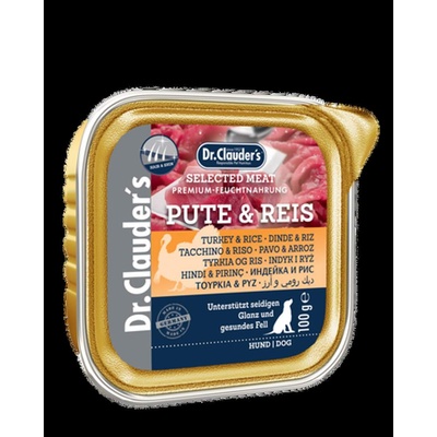Dr.Clauder's Dr. Clauder's-Selected Meat Pro Hair Skin Truthahn Rice - пуйка и ориз за кучета с проблемна кожа и козина, 100 гр
