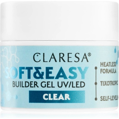 Claresa Soft&Easy Builder Gel основно гел покритие за нокти цвят Clear 12 гр