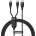 Baseus Flash Series 2in1 100W Fast Charging USB-C Cable - здрав USB-C кабел с бързо зареждане за две устройства с USB-C порт (150 см) (черен)