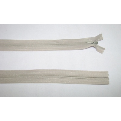 Zips krytý 3mm nedeliteľný 60cm béžový dederon