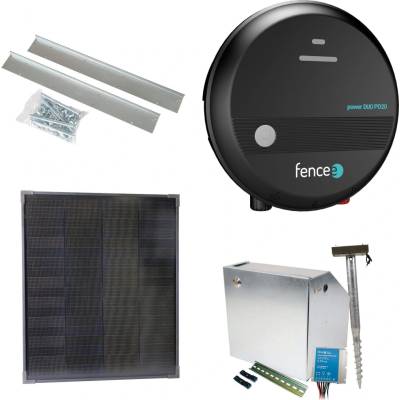Fencee Premium sada solární ohradník - Kompletní bezpečnostní schránka + 2J zdroj, panel 40 W