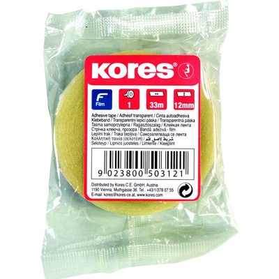 KORES Transparentní lepicí páska 33 mx12 mm