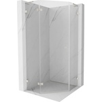 Mexen Lunar L петоъгълна душ кабина с вратичка, лява 100x100 см, прозрачна, (831L-100L-100P-97-00-L)