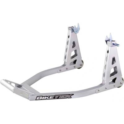 BikeTek hliníkový zadný stojan, uchytenie na rolne, strieborný PDSR016