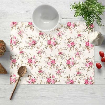 Biante Dekorační prostírání PML-107 Růžové růžičky na bílém 30x40cm