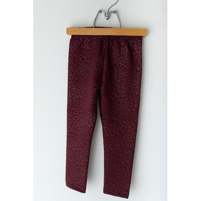 Lily Grey Thermo legíny Lily Grey leopard Dark Red