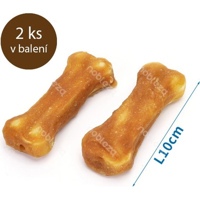 Nobleza Kosti z byvolej kože celoobalené kuraťom 10 cm 120 g