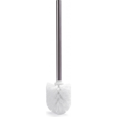 MSV WC štětka bílá s rukojetí z nerezové oceli 141191