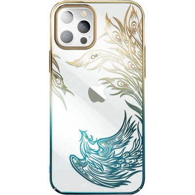 Kingxbar Кейс Kingxbar Phoenix Crystals за iPhone 14, златисто и синьо (6959003508041)