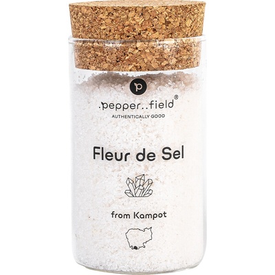 Pepperfield Soľný kvet - Fleur de Sel v sklenenej nádobe 160 g FLEUR-DE-SEL-GLASS-160-GIFT