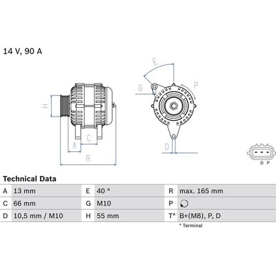 BOSCH 0 986 082 430 generátor (0986082430)