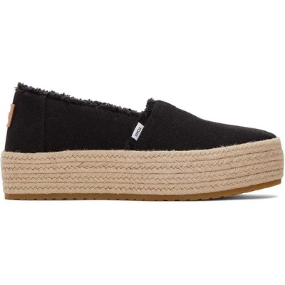 TOMS Valencia Platform Espadrilles - Black