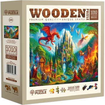 Wooden City Дървен пъзел Wooden City, 1010 части - Приказен замък (NB 0811-XL)
