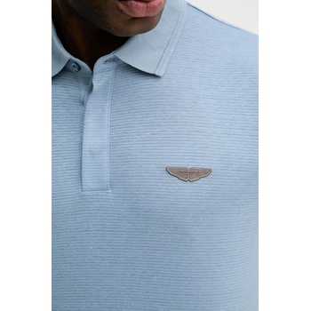 BOSS Тениска с яка с лен boss boss x aston martin (50558809)