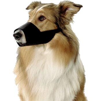 Miazoo Миазоо - Кучешки намордник от плат регулируем за едри породи- черен