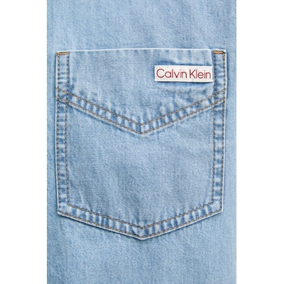 Calvin Klein риза мъжка от деним (LV04RE710G)