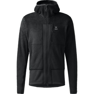 Haglöfs Мъжко поларено яке Haglöfs Vassi Mid Hood Fleece jacket - True Black (005-4806-0512)