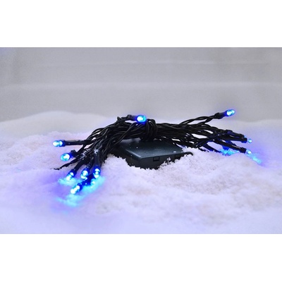 Solight LED vánoční řetěz 3m 20xLED 3x AA modré světlo zelený kabel