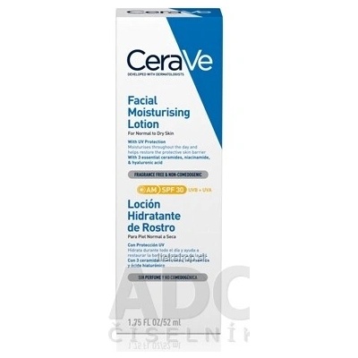 CeraVe HYDRATAČNÝ PLEŤOVÝ KRÉM SPF 30 na normálnu až suchú pleť 52 ml