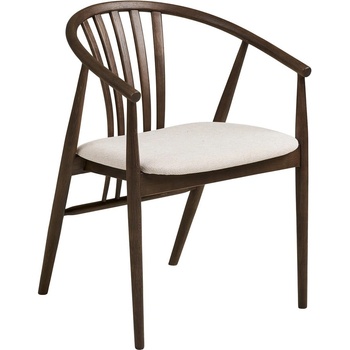 House Nordic Тъмнокафяв трапезен стол с подлакътници от масивен дъб Agustin - House Nordic (1001461)