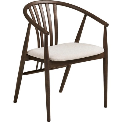 House Nordic Тъмнокафяв трапезен стол с подлакътници от масивен дъб Agustin - House Nordic (1001461)